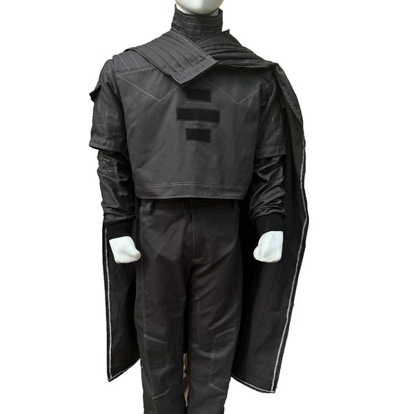 Mandalorian Star War Cosplay Custom Flight Suit Bounty Hunter Outfit 4 Piece Grey Suit