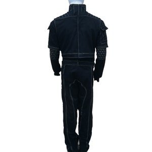 Mandalorian Star War Custom Flight Suit Cosplay Bounty Hunter Outfit 3 Piece Black Suit image 2