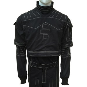 Mandalorian Star War Custom Flight Suit Cosplay Bounty Hunter Outfit 3 Piece Black Suit image 4