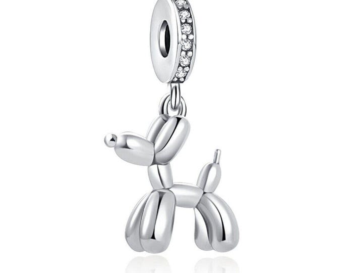 Balloon Dog Puppy bead dangle charm for women bracelet S925 Sterling Silver Gifts For Women / friend birthday gifts