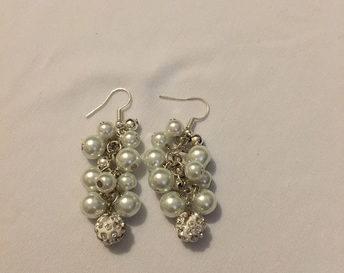 Silver Hoop Seed Bead Earrings