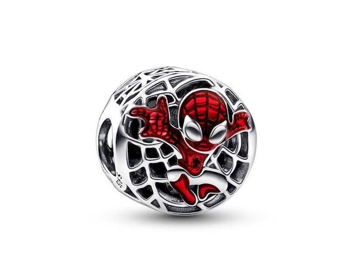 Marvel Spider-Man Soaring City Charm bead for women bracelet S925 Sterling Silver Gifts For Women, friend birthday gift, fits snake bracelet
