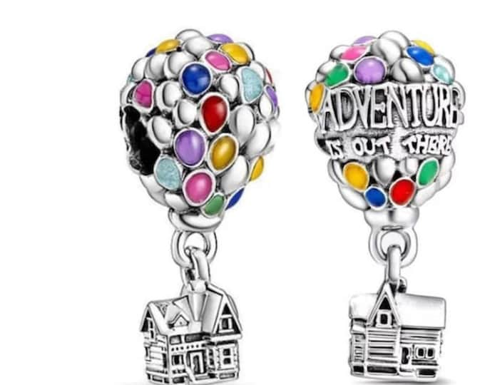 Adventure Hot Air Balloon dangle bead charm for women bracelet S925 Sterling Silver Gifts For Women / friend birthday gifts Christmas