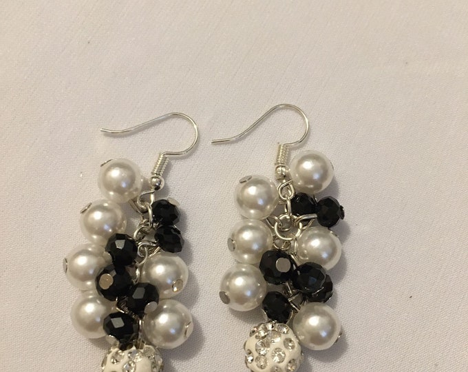 Silver Hoop Seed Bead Earrings