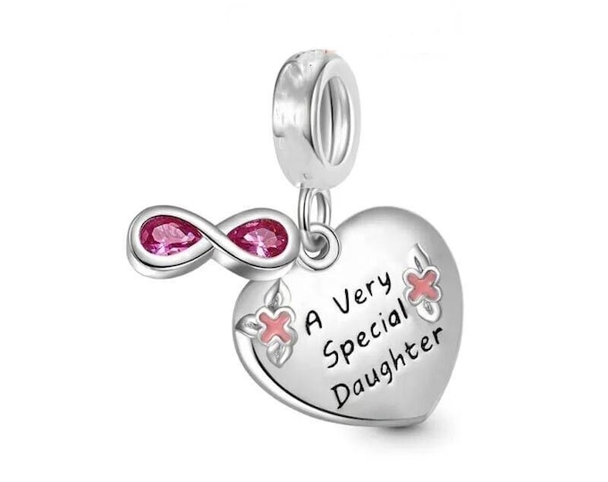 A Very Special Daughter bead charm for women bracelet S925 Sterling Silver Gifts For Women / friend birthday  Gifts