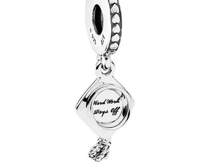 graduation cap dangle bead dangle charm for women bracelet S925 Sterling Silver Gifts For Women / friend birthday gifts
