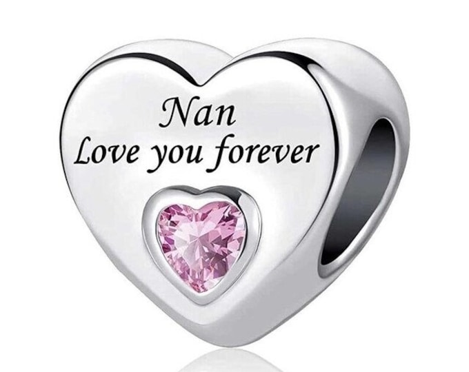 Nan love you forever bead charm for women bracelet S925 Sterling Silver Gifts For Women / friend birthday  Gifts