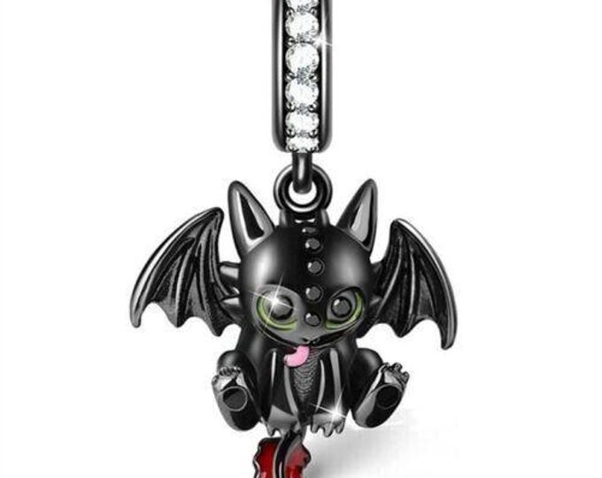 Black Dragon bead Dangle charm for women bracelet S925 Sterling Silver Gifts For Women / friend birthday Gifts