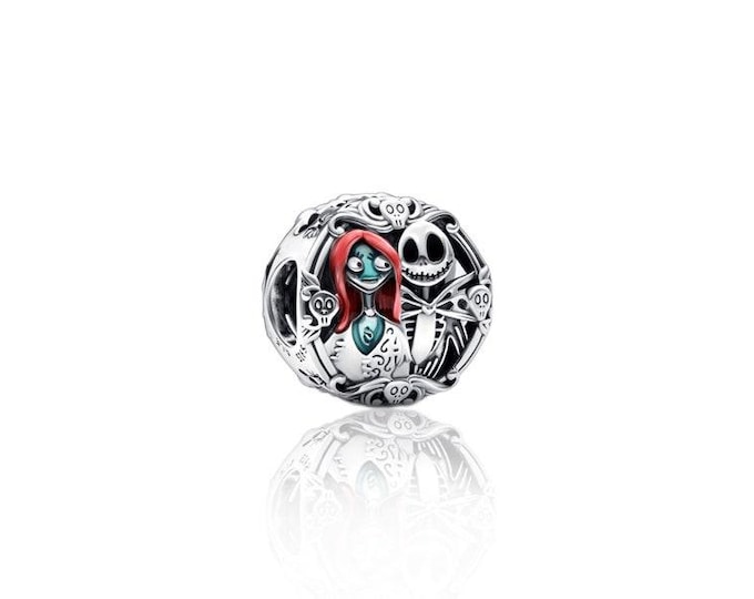 Nightmare before Christmas dangle charm for women bracelet S925 Sterling Silver Gifts For Women / friend birthday  Gifts