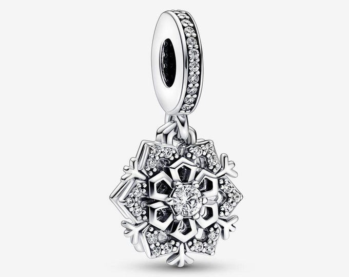 Sparkling Firework Double Dangle charm for women bracelet S925 Sterling Silver Gifts For Women / friend birthday  Gifts