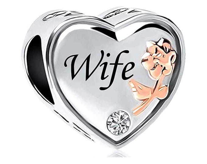Wife I love you bead charm for women bracelet S925 Sterling Silver Gifts For Women / friend birthday Gifts