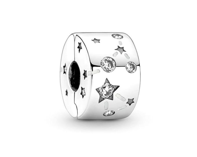 Galaxy silver clip Dangle charm for women bracelet S925 Sterling Silver Gifts For Women / friend birthday gifts, Christmas gift