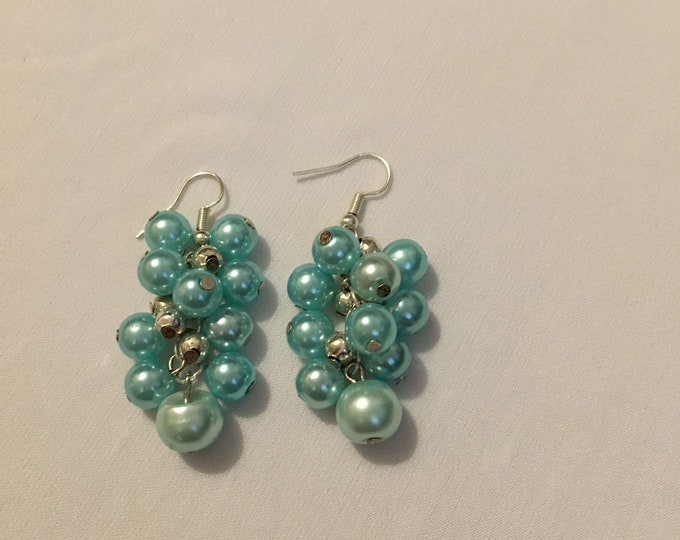 Silver Hoop Seed Bead Earrings