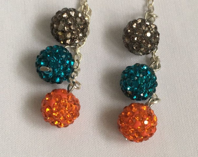 Silver Hoop Seed Bead Earrings