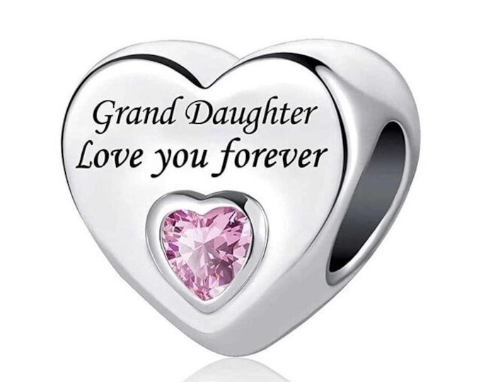 Grand Daughter love you forever bead charm for women bracelet S925 Sterling Silver Gifts For Women / friend birthday  Gifts
