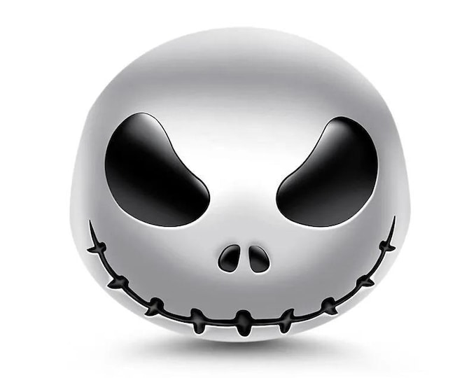 Stitched Skull Charm Halloween Occasions bead for women bracelet S925 Sterling Silver For Women / friend birthday Gifts