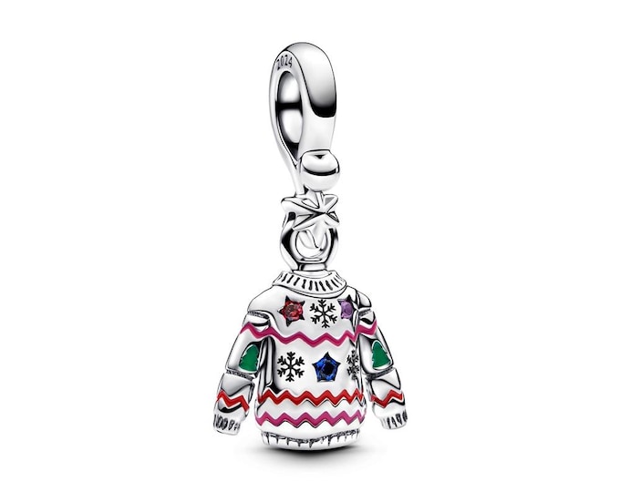 Christmas Sweater Dangle bead charm for women bracelet S925 Sterling Silver Gifts For Women / friend birthday  Gifts