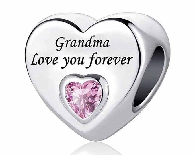 Grandma love you forever bead charm for women bracelet S925 Sterling Silver Gifts For Women / friend birthday  Gifts