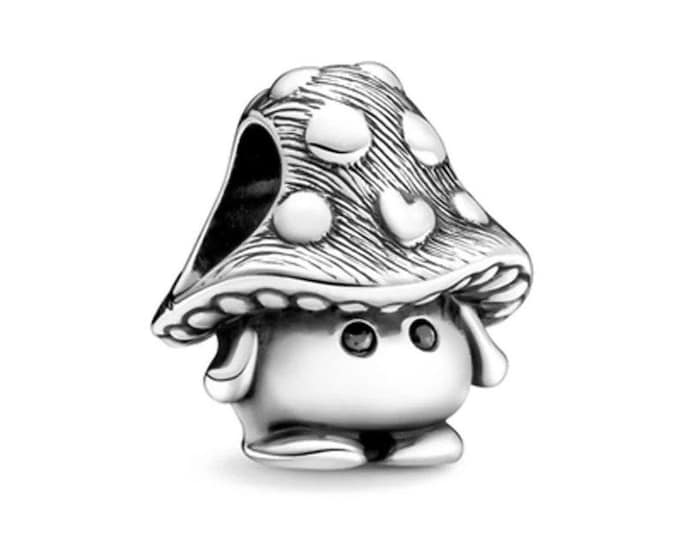 Cute mushroom bead charm for women bracelet S925 Sterling Silver Gifts For Women / friend birthday  Gifts