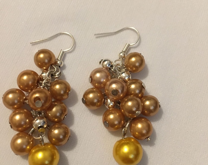Silver Hoop Seed Bead Earrings