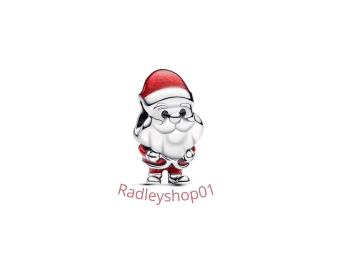 Playful Santa Charm Dangle charm for women bracelet S925 Sterling Silver  / friend birthday gifts, Christmas gift