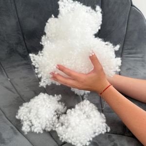 Antiallergische Füllung für Kissen Kuschel- Plüschtieretiere Spielzeug Decken und Tierbetten Elastisch und Atmungsaktiv Kunsthandwerk DIY Polyester Amigurumi Oeko-Tex Weihnachtsschmuck Kunstschnee Weihnachtsdeko