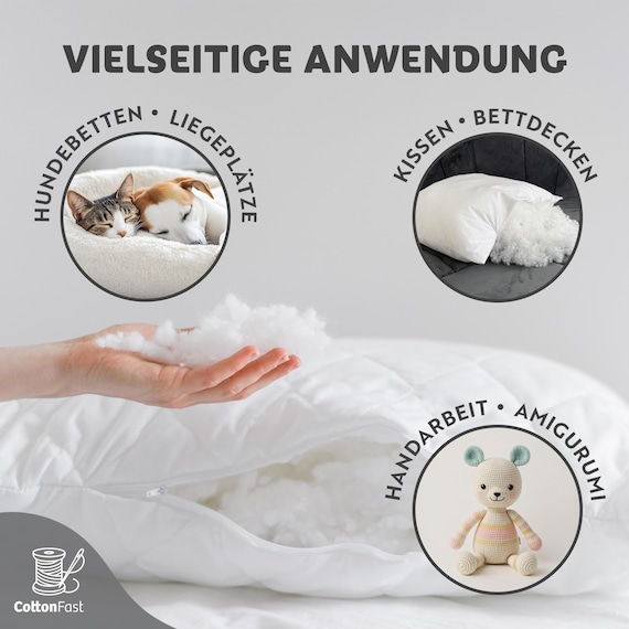 Füllung für Kissen Plüschtieretiere Amigurumi Spielzeug Decken Tierbetten Kunsthandwerk DIY Weihnachtsschmuck Kunstschnee Weihnachtsdeko