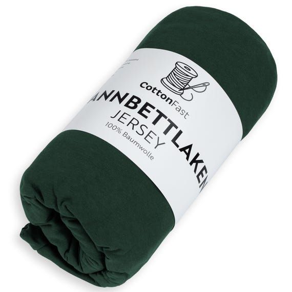 Spannbettlaken JERSEY 100% GRÜN Baumwolle Beliebte Größen mit Gummizug weich atmungsaktiv formstabil Schlafzimmer Bettwäsche COTTONFAST