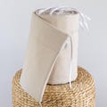 BEIGE Staubbeige 420, 360, 210, 180 x 30 cm für 140 x 70 or 120 x 60 cm Bett BIO-Baumwolle Handmade