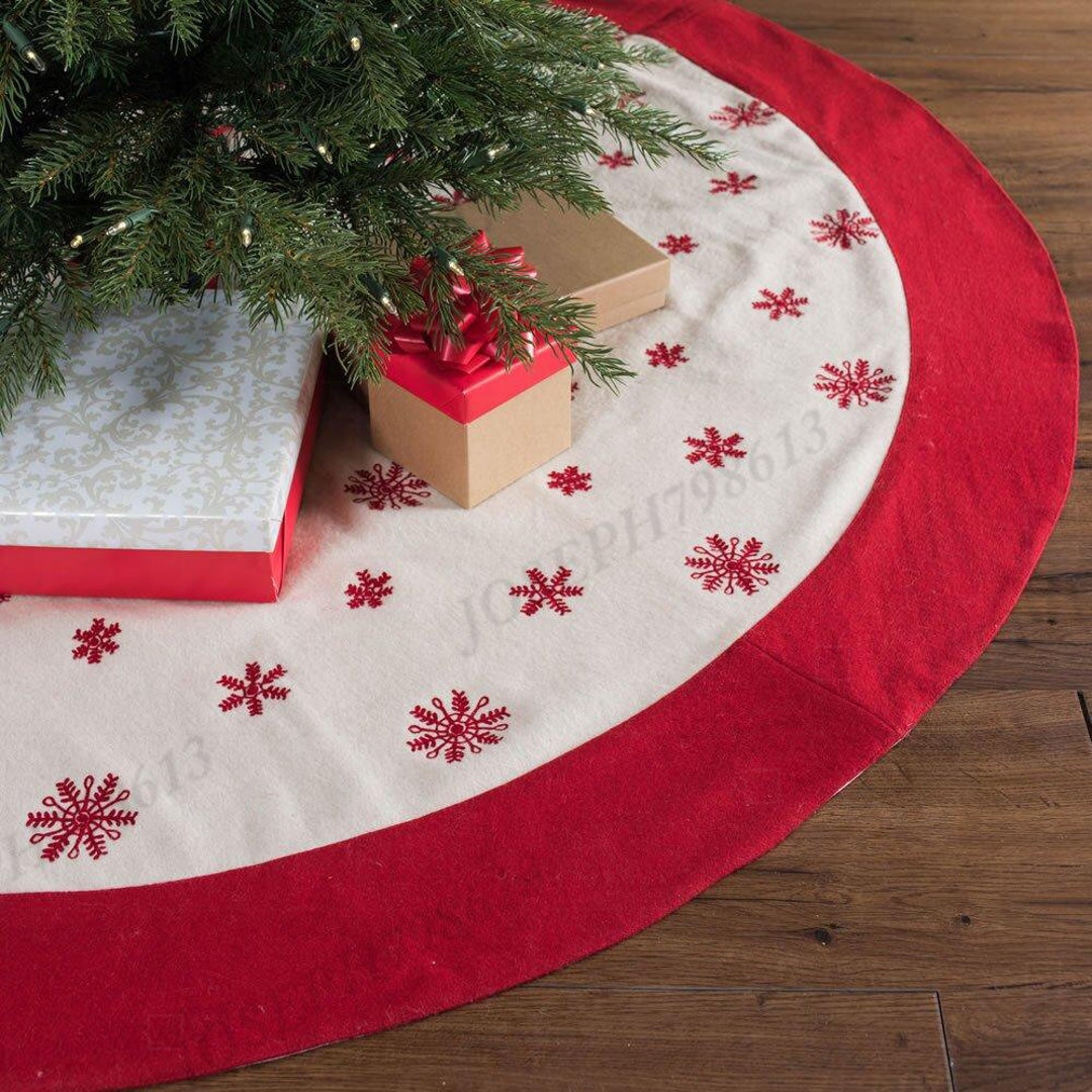 Felt Tree Skirt Gifts Under Tree Collapsible Christmas Tree Etsy