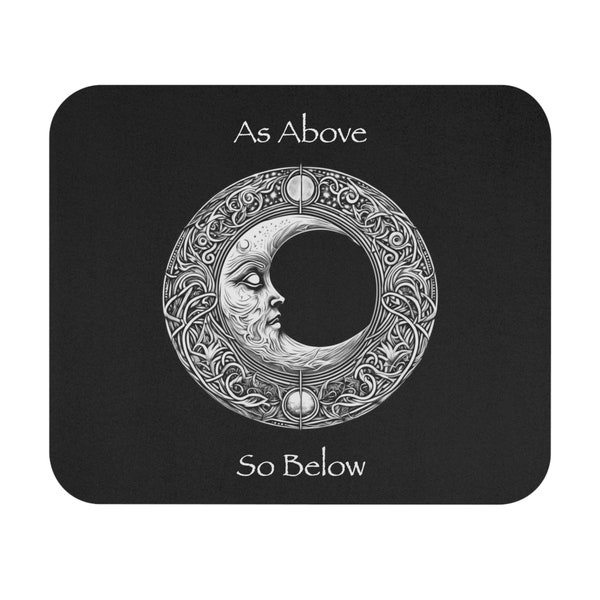 Pagan - As Above So Below - Mouse Pad (Wicca Wiccan spiritual karma zodiac)