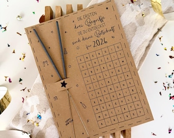 Printbaar sjabloon voor oudejaarsavond, een klein cadeautje, knutselsjabloon voor oudejaarsavond, orakel voor oudejaarsavond, idee voor tafeldecoratie voor oudejaarsavond, cadeau-idee voor oudejaarsavond 2026 (PDF)
