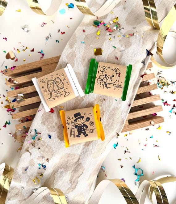 Druckvorlage Silvester, Verpackungsidee , Silvesterkleinigkeit, Mtibringsel Neujahr, Silvester Geschenkidee Kollegen PDF Geschenk