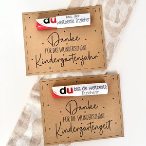 Modèle d'impression cadeau de remerciement maternelle, cadeau d'adieu maternelle carte d'adieu maternelle carte merci éducateur PDF
