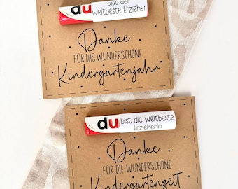 Print template thank you gift kindergarten, farewell gift kindergarten kindergarten farewell card card thank you educator PDF