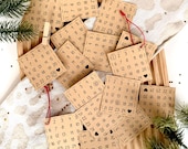 Druckvorlage Adventskalenderzahlen, Zahlen Adventskalender zum Drucken, Bastelvorlage Adventskalender selbermachen, Adventskalender PDF