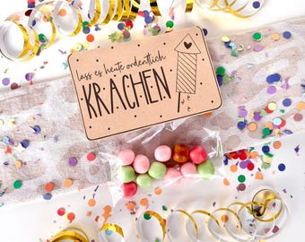 Print template New Year's Eve idea, little thing New Year's Eve, New Year's Eve idea to print and cut out, New Year's Eve gift idea, PDF commercial