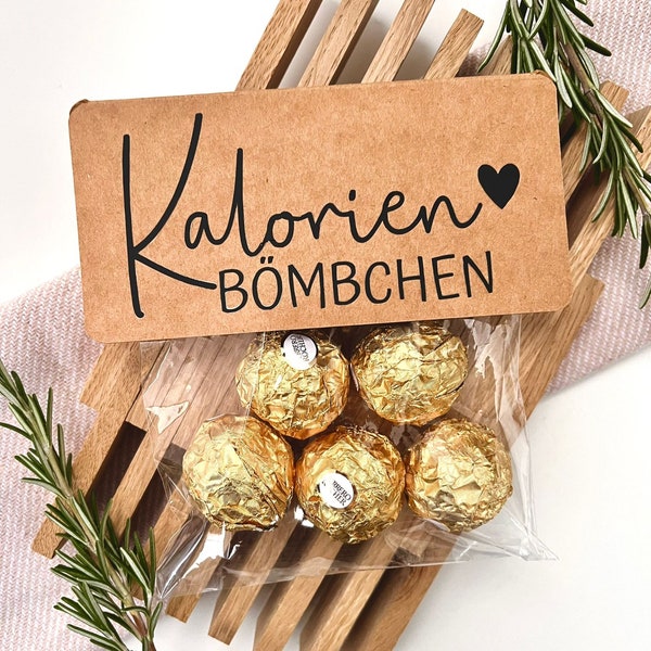 Druckvorlage Kalorienbömbchen, Druckvorlage Mitbringsel, Druckvorlage Geschenkidee, Verpackungsidee Druckvorlage, PDF, gewerblich