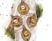 Druckvorlage Weihnachtsbaumschmuck, Geschenkidee Arbeitskollegen Weihnachten, Anhänger für Geschenke Christbaumkugeln, PDF zum drucken