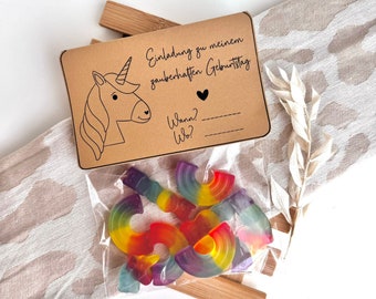 Print template birthday invitation unicorn, template for printing unicorn birthday invitation, invitation to children's birthday, PDF for printing