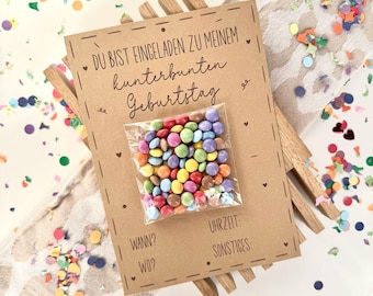 Print template birthday invitation, template for printing invitation birthday, birthday invitation children's birthday, craft template, PDF
