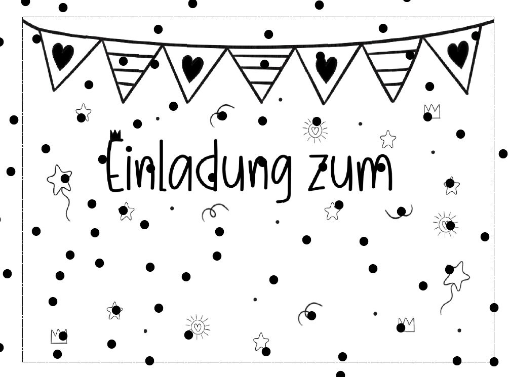 Druckvorlage Geburtstagseinladung, Vorlage zum Drucken Einladung
