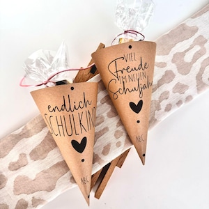 Druckvorlage Schultüte, Vorlage zum Drucken kleine Schultüte, Bastelvorlage mini Schultüte, Schultüte zum basteln, Geschenkidee Schule, PDF