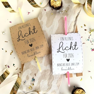 Durckvorlage Knicklichter, Vorlage zum Drucken Kleinigkeit für Silvester, Druckvorlage Silvester Silvestervorlage PDF Mitbringsel neues Jahr