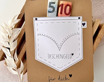 Print file pocket money, template for printing card birthday, birthday card, money gift, template for printing money gift, PDF