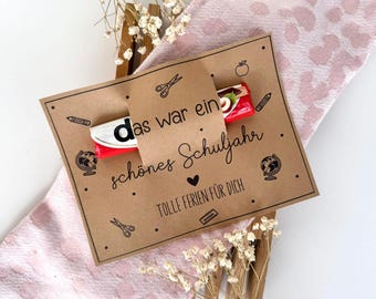 Modello stampabile per regalo di addio per l'inizio delle vacanze scolastiche, regalo di festa per studenti, regalo di addio di fine anno scolastico per studenti, PDF, modello stampabile