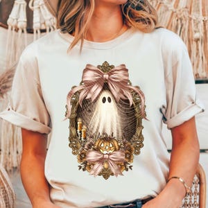 Vintage Ghost DTF Transfer | Trendy Halloween DTF Transfer | Ready to Press | High Quality DTF Transfers | Fast Shipping image 2