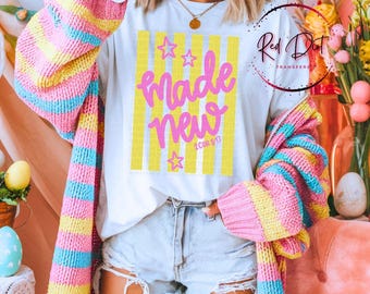 Made New DTF Transfer, Christian Transfer, Faith Heat Transfer, Religious Ready to Press, Inspirational Design