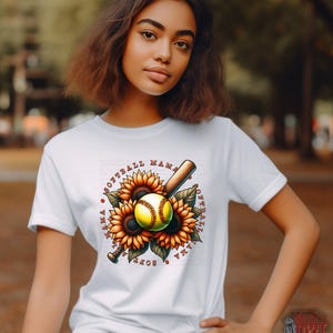Softball Mama DTF Transfer | Trendy Sports DTF Transfer | Ready to Press | High Quality DTF Transfers | Fast Shipping