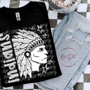 Indians DTF Transfer | Trendy School Spirit DTF Transfer | High Quality Image Transfers | Ready to Press | Instant Peel